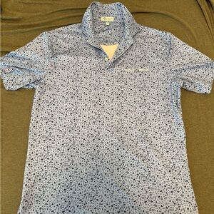 Peter Millar Blue Polo Shirt Lightweight Casual